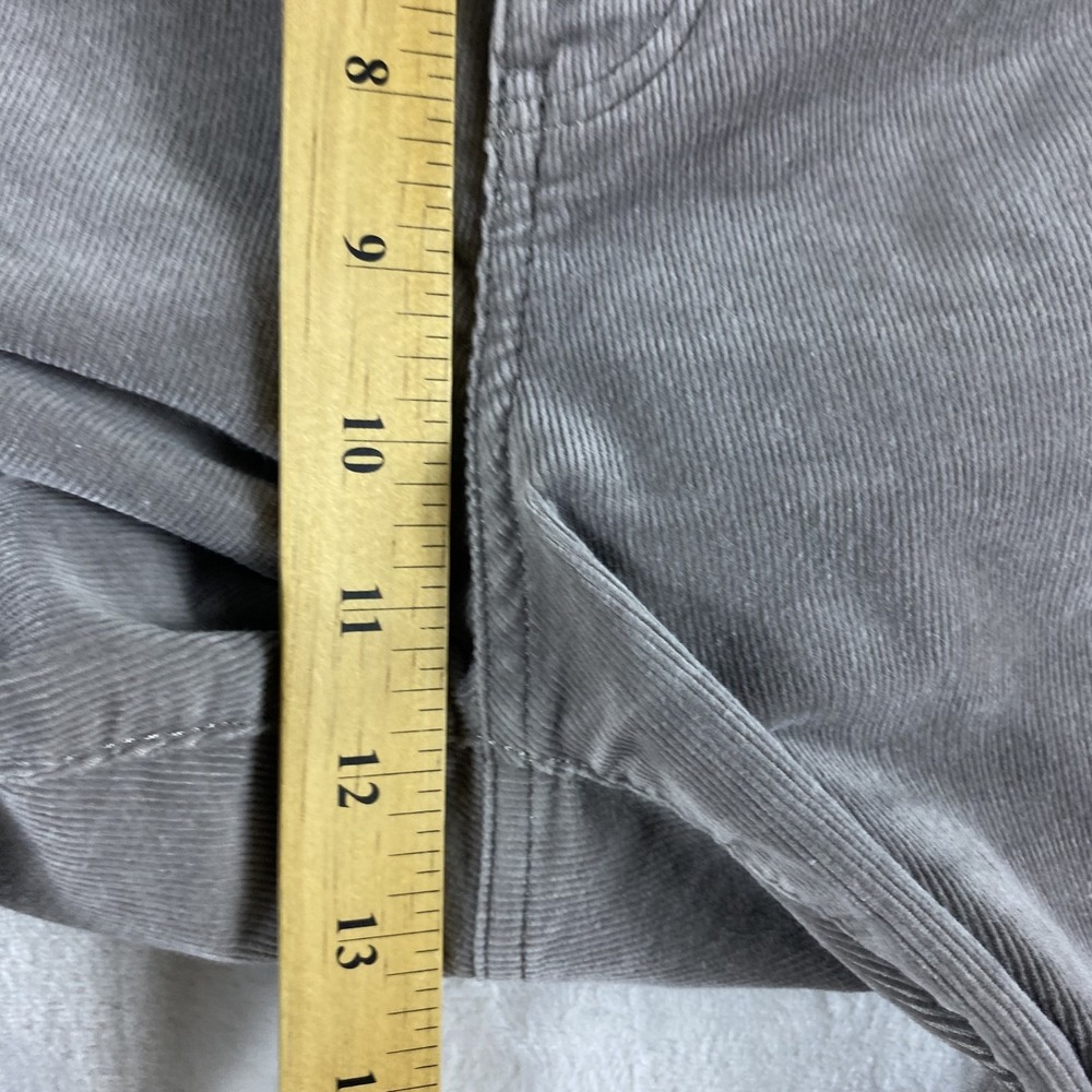 2/$30 Talbots Corduroy Pants Women Sz 12 Gray Straight Leg Pant Cotton - Picture 10 of 14